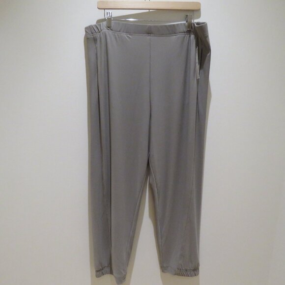 SYMPLI Half Cuff Jogger Pants in Taupe Lagenlook Travel Casual Comfy Size 16 NWT - Picture 2 of 14